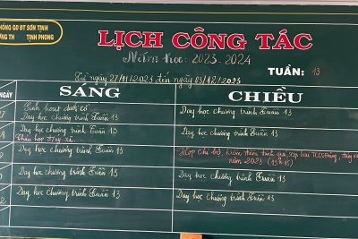 LỊCH CÔNG TÁC TUẦN 13