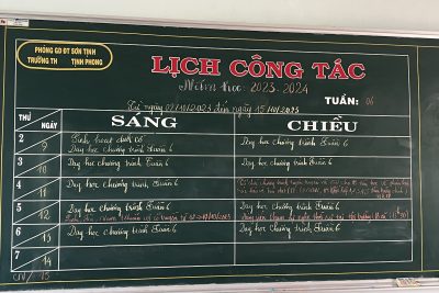 Lịch công tác tuần 06_Năm học: 2023-2024