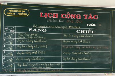 Lịch công tác tuần 09_Năm học: 2023-2024